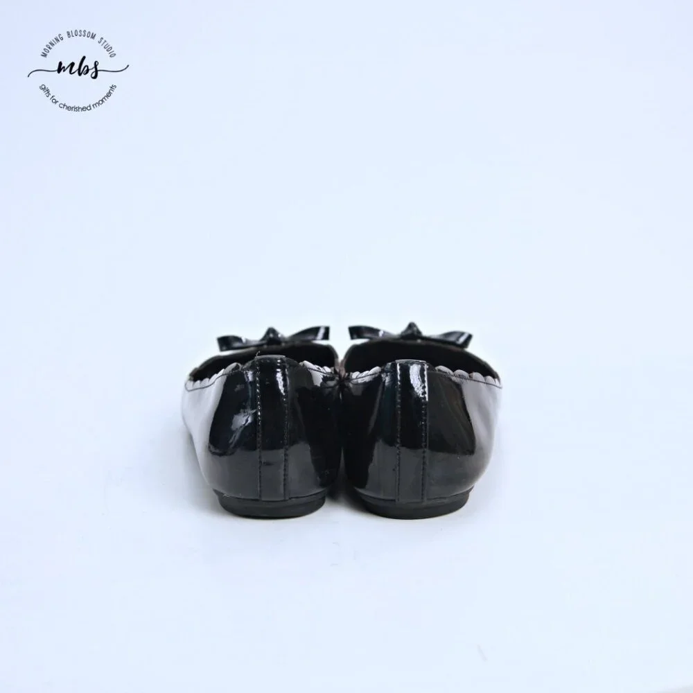 Kate Spade Eleni Flex Scalloped Ballerina Flats Black Women 8.5‎